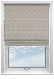 Braemar, Gull Grey - Motorised Roman Blind
